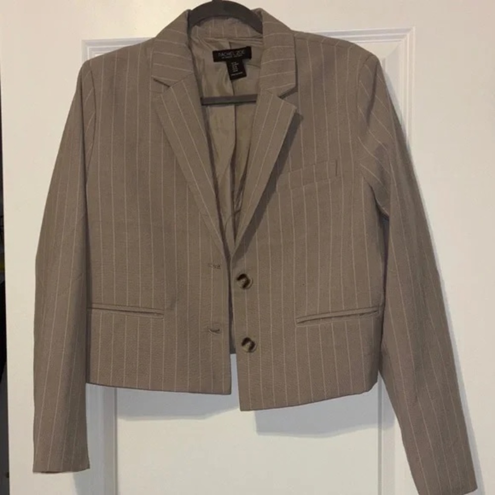 RACHEL ZOE Gray Pinstripe Women's Blazer